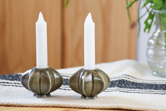 Shabbat Candle Pair - Fog