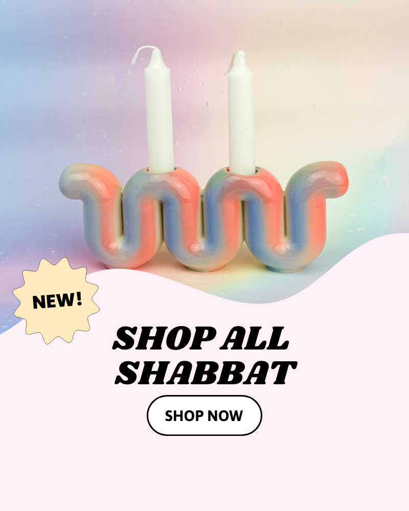 Shabbat Candle Holder Banner Mobile