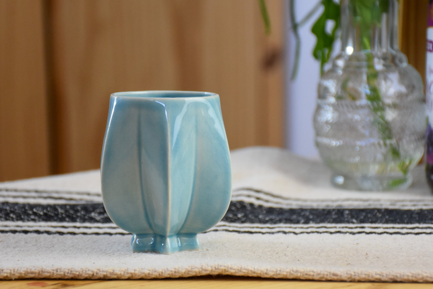 Shabbat Pom Kiddush Cup - Aquamarine