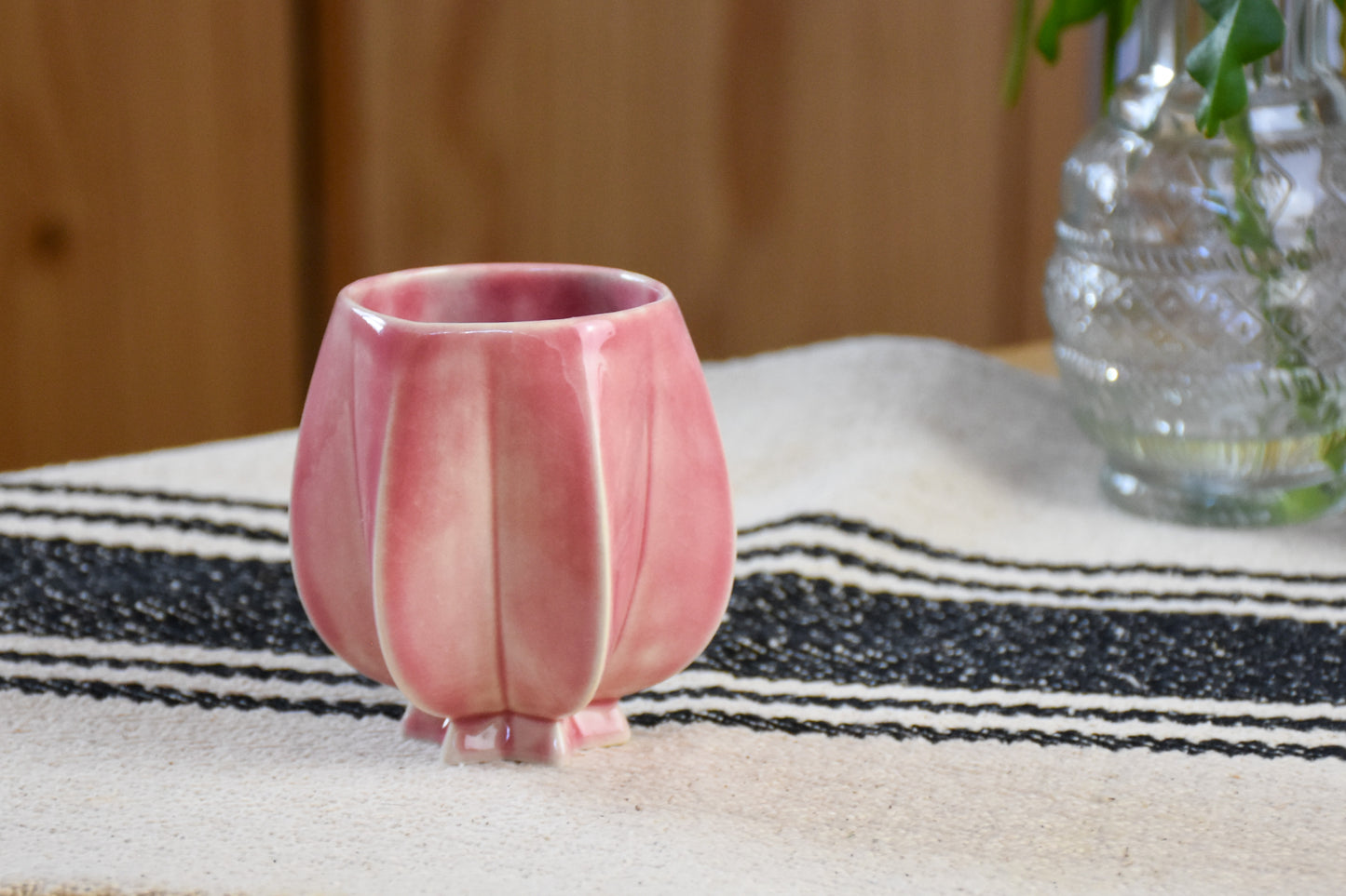 Shabbat Pom Kiddush Cup - Cranberry
