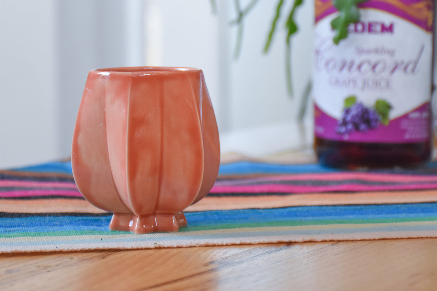 Shabbat Pom Kiddush Cup - Poppy