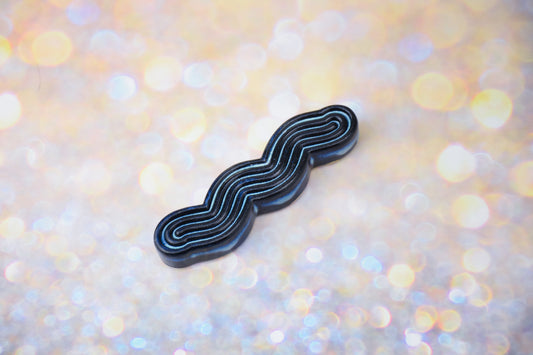Handmade ceramic mezuzah titled 'Squizuzah Mezuzah - Electric Blue' – modern Judaica by Feldi Studios