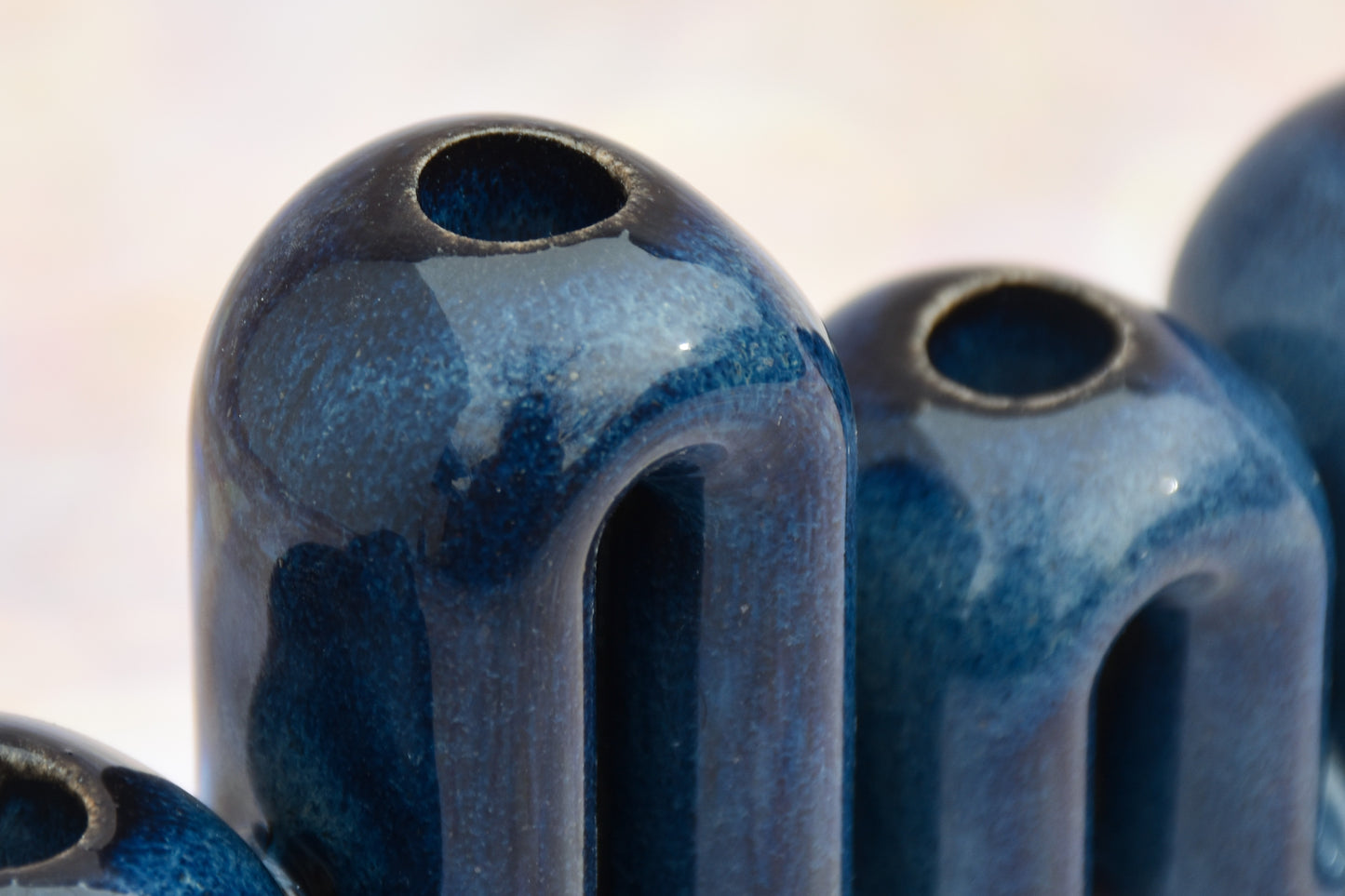 Hanukkah Menorah - Dark Denim