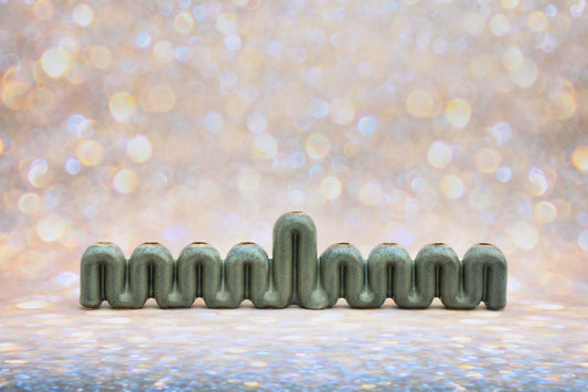 Hanukkah Menorah - Gold and Green