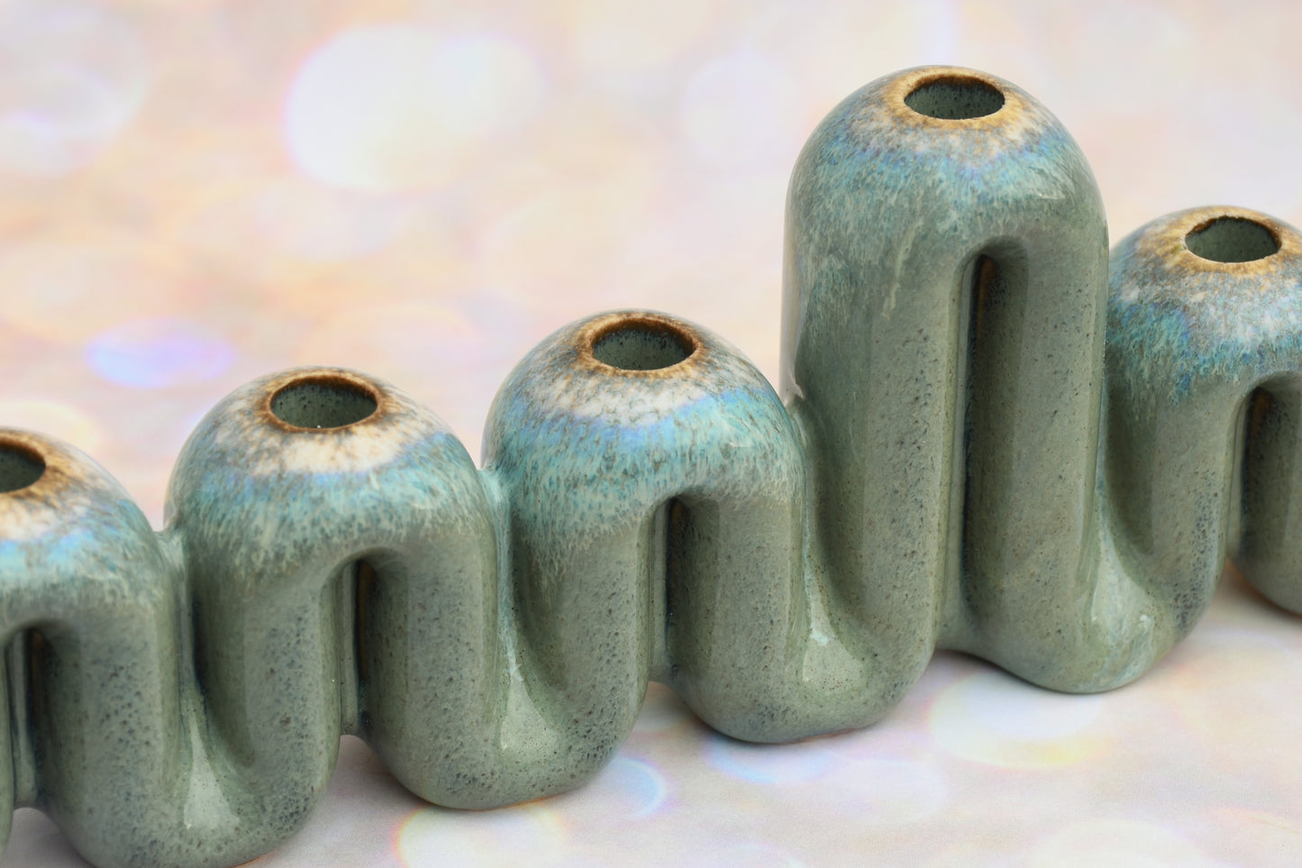 Hanukkah Menorah - Gold and Green