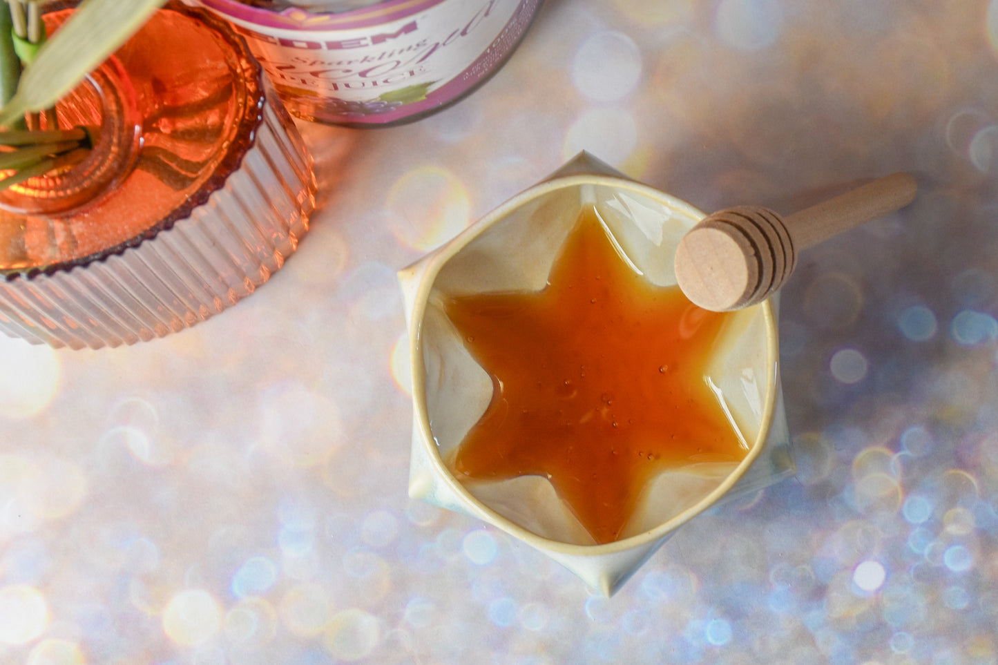 Pom Honey Pot - Blue and White