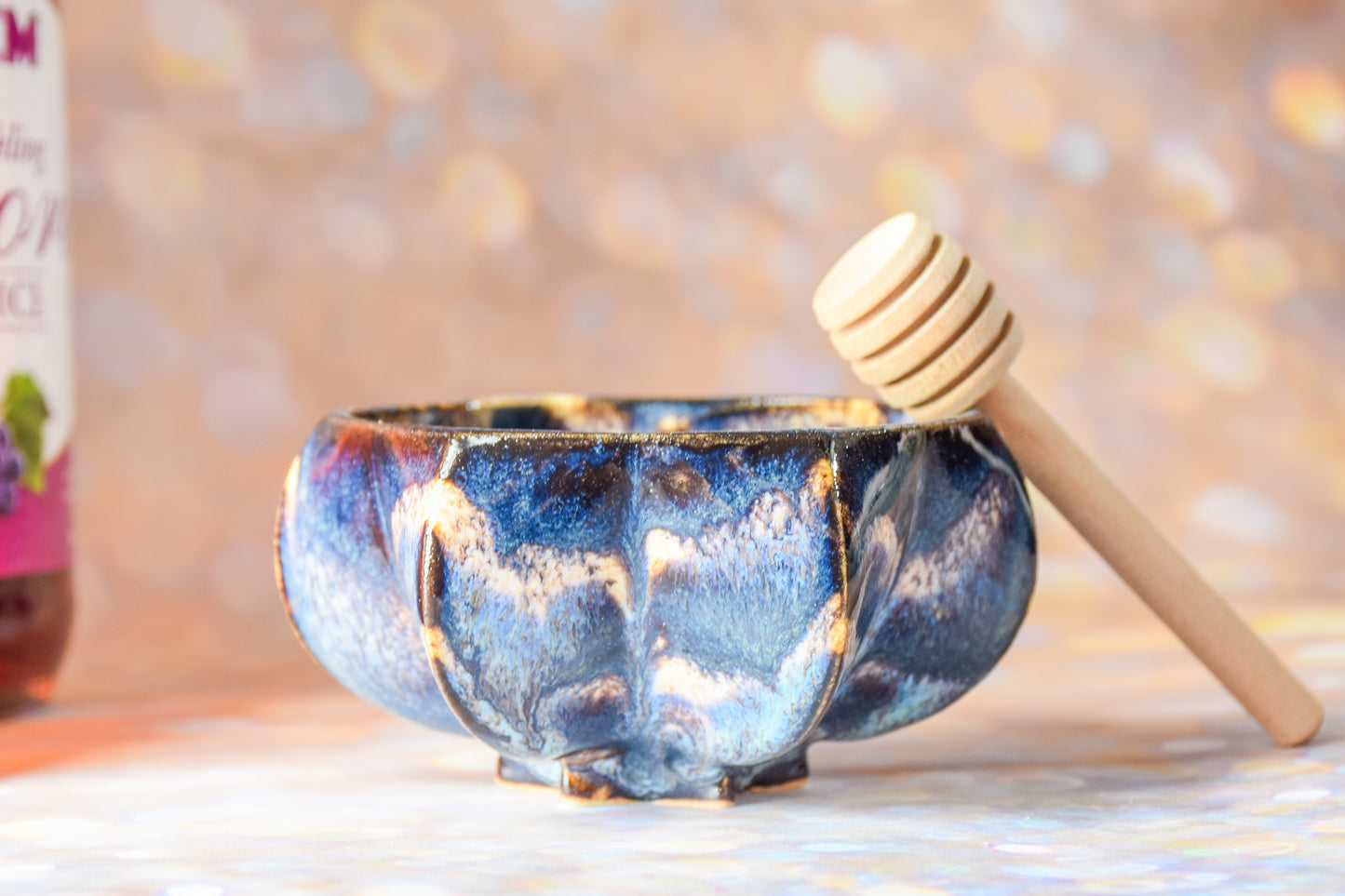 Pom Honey Pot - Blue and Gold Special