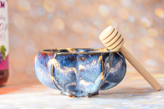 Pom Honey Pot - Blue and Gold Special