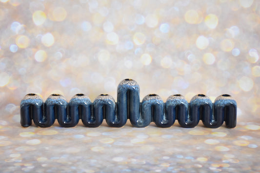 Hanukkah Menorah - Blue and Gold