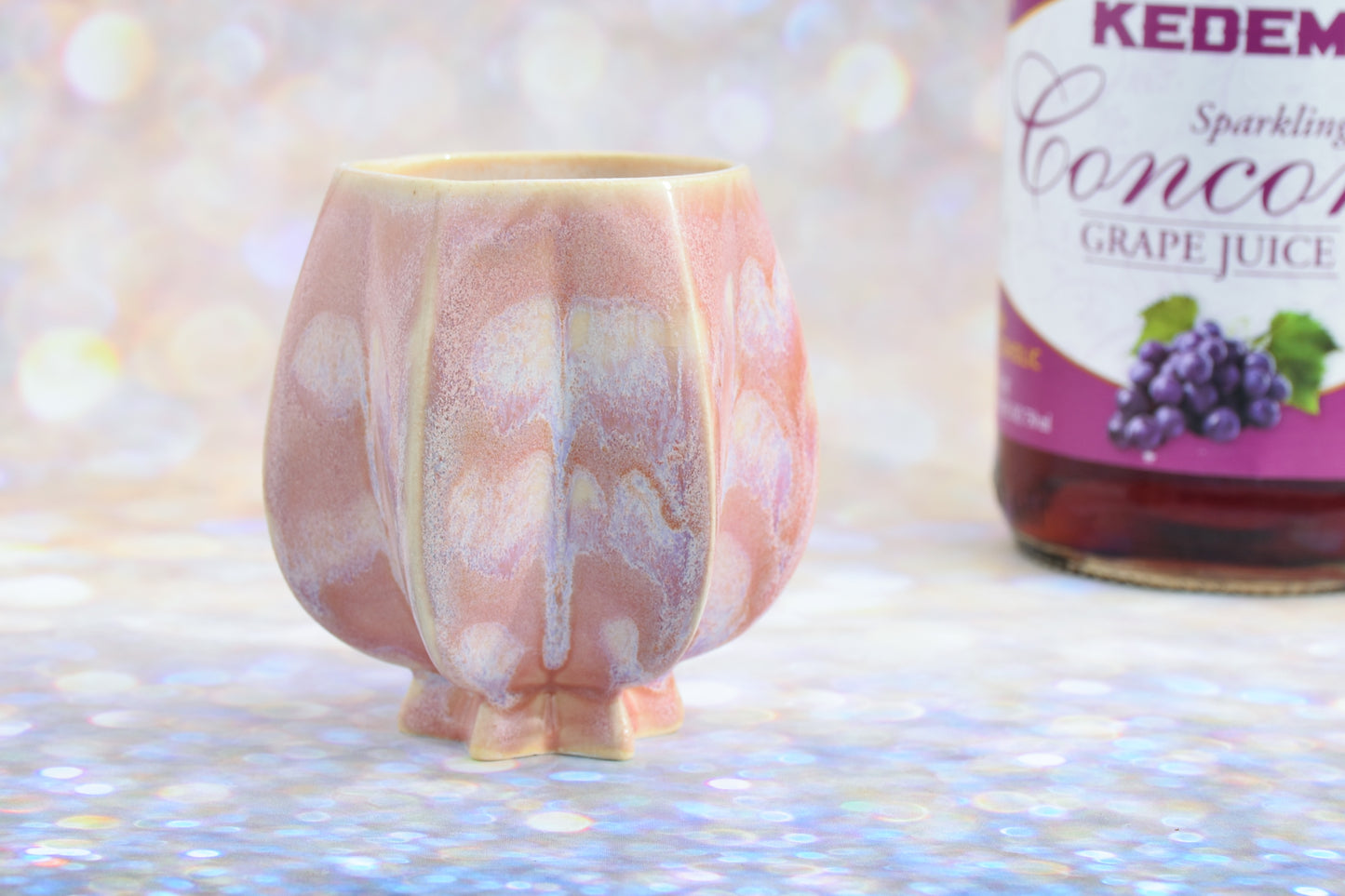 Pom Kiddush Cup - Rose Gold Drip