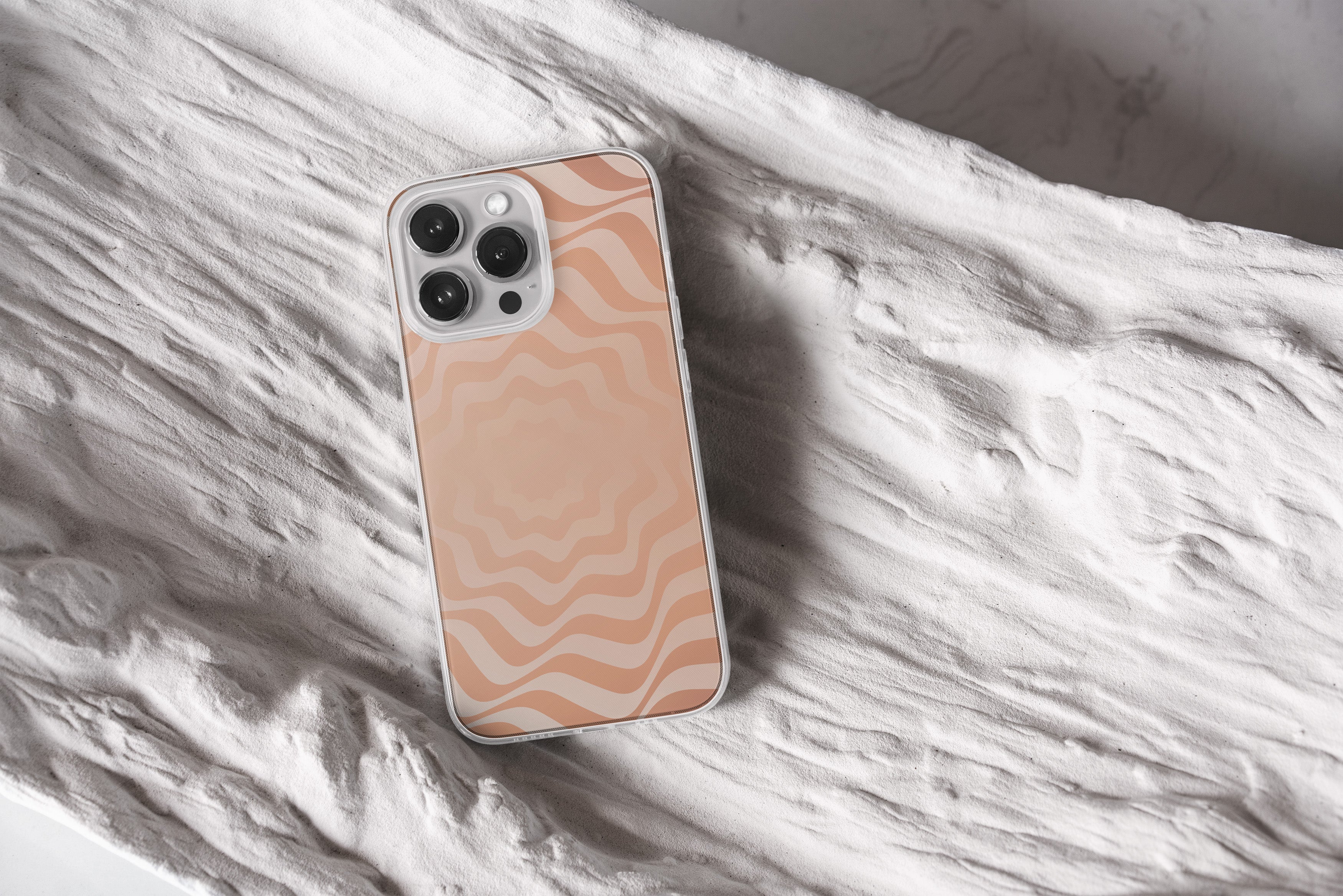 Wavy Reverse Gradient iPhone Case - Neutral Edition