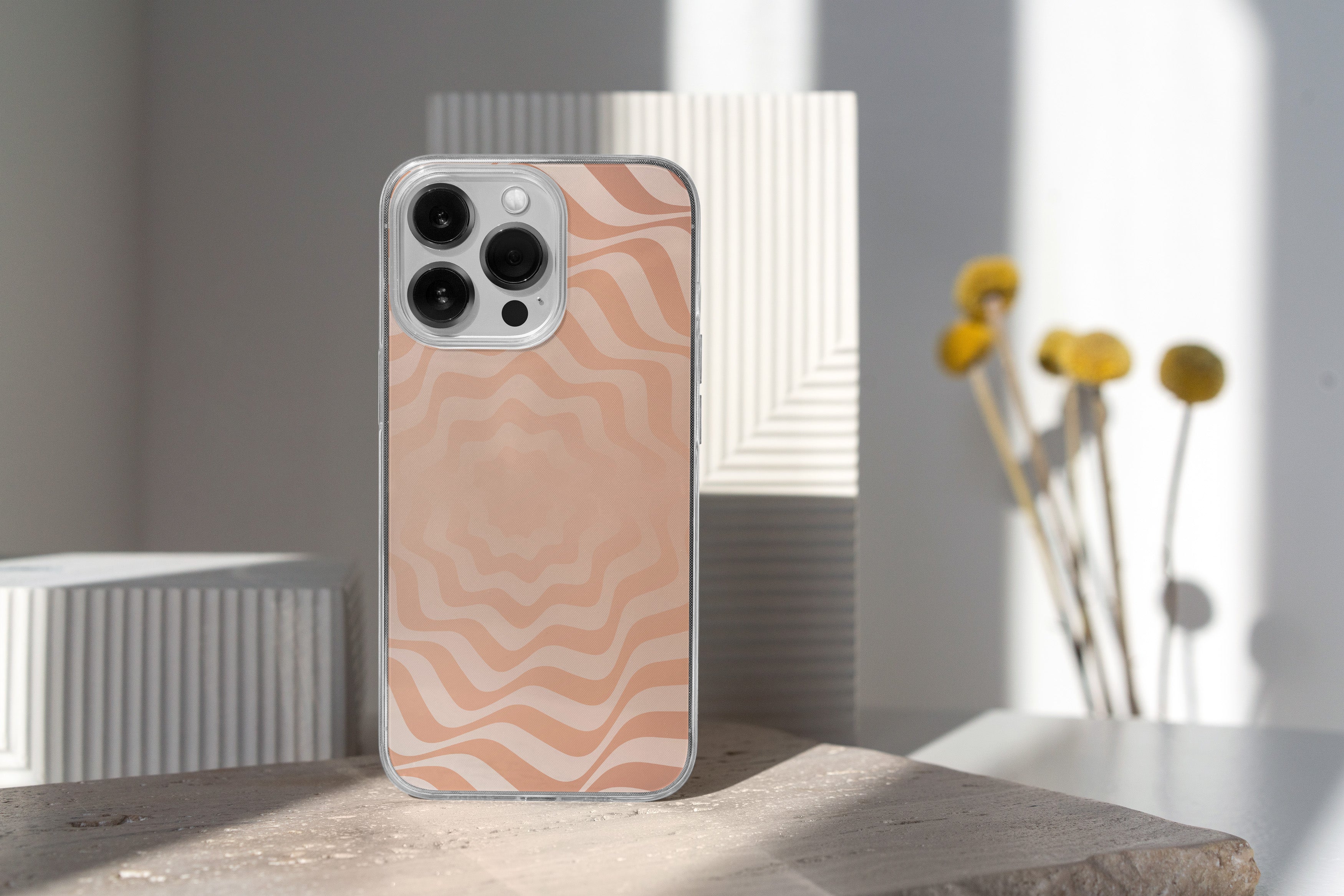 Wavy Reverse Gradient iPhone Case - Neutral Edition