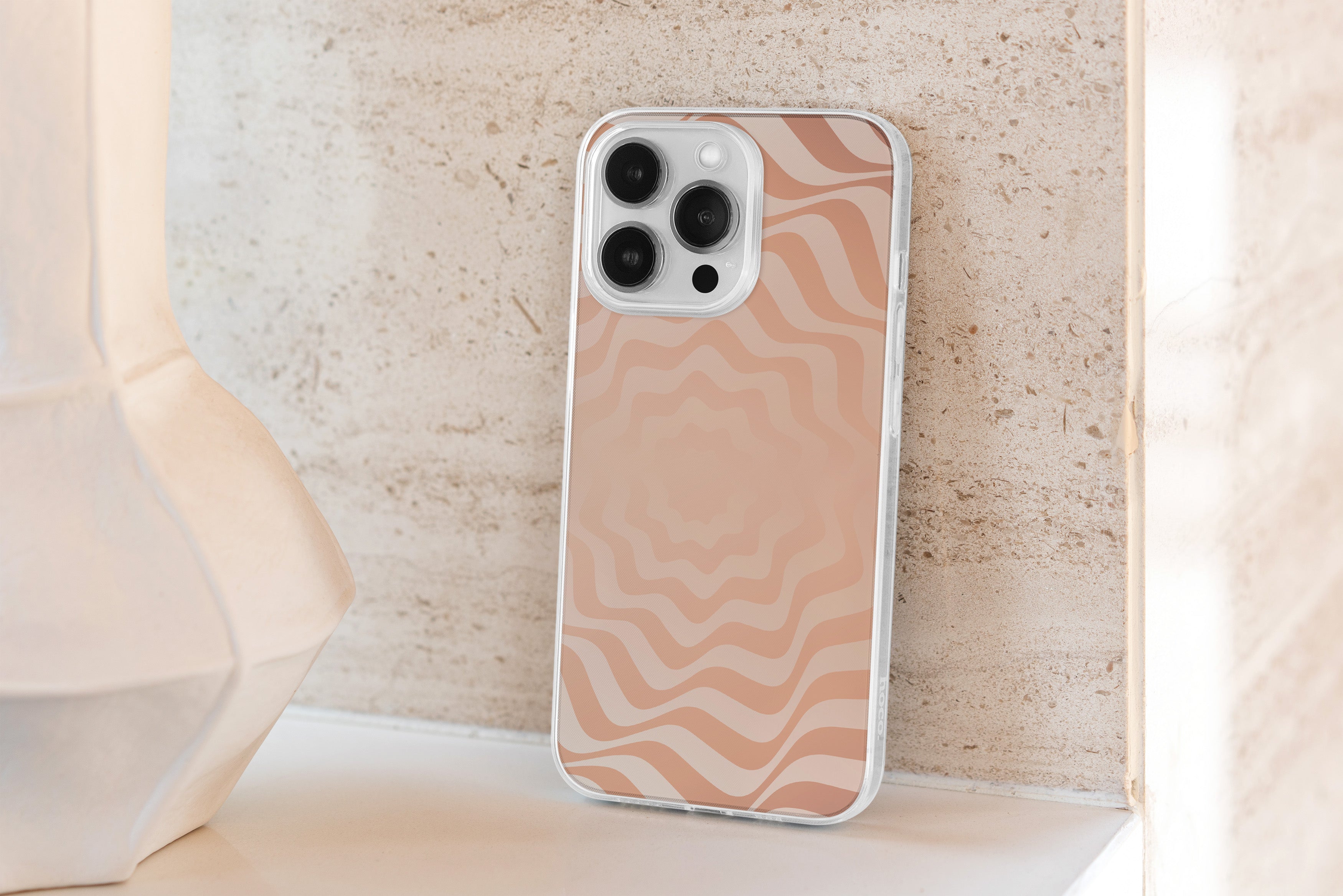 Wavy Reverse Gradient iPhone Case - Neutral Edition