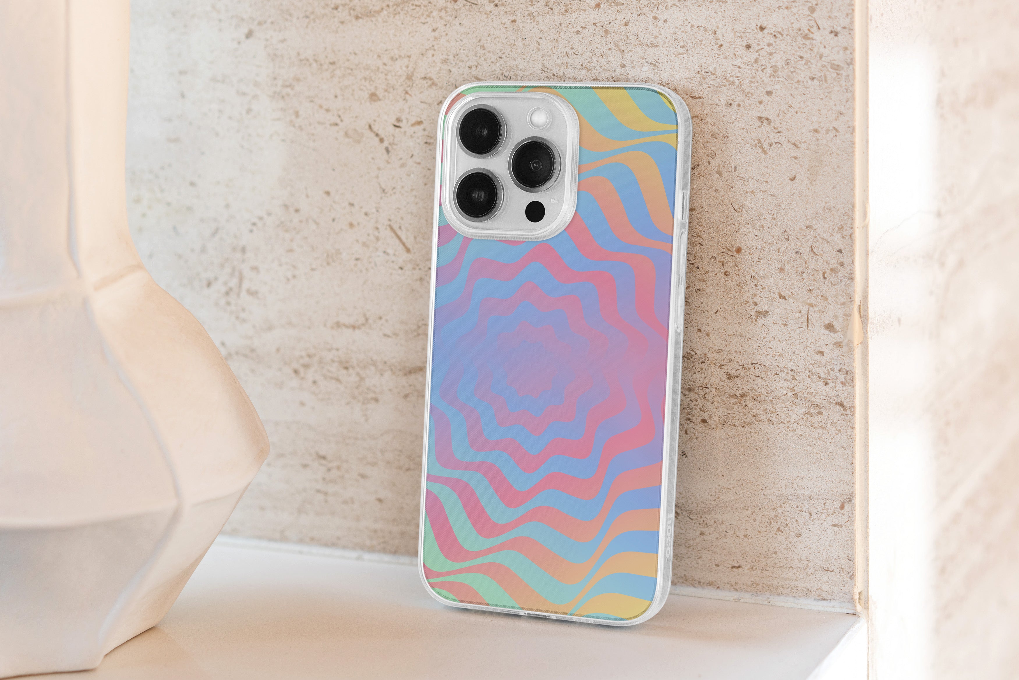 Wavy Reverse Gradient iPhone Case