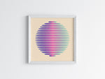 Load image into Gallery viewer, Pink and Blue Orb Risograph Print
