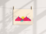 Load image into Gallery viewer, Mountain Risograph Print
