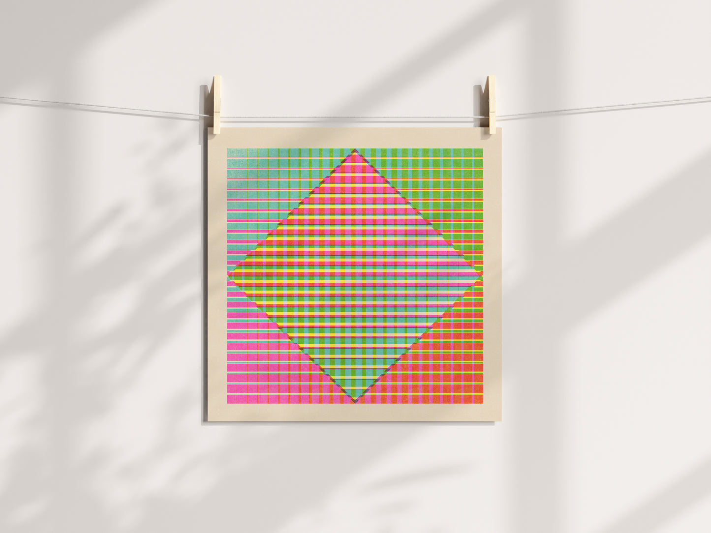 Rainbow Spectrum Risograph Print