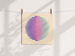 Load image into Gallery viewer, Pink and Blue Orb Risograph Print
