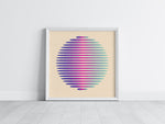 Load image into Gallery viewer, Pink and Blue Orb Risograph Print
